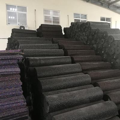 China Rubber Mat Rolls Fitness Room Tile Treadmill Mat / High Density EPDM Rubber Indoor Gym Playground Rubber Gymnasium for sale