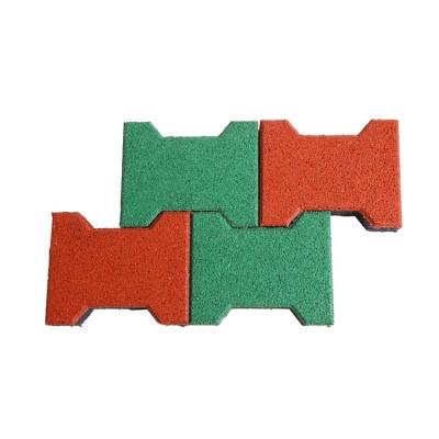 China Dog Bone Tiles Modern Interlocking Rubber Tile For Outdoor Playground for sale