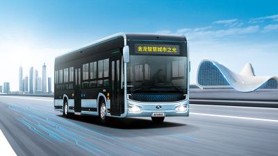China KINLONG 5G Pure Electric Vehicle Bus 12M Electric City Bus 28 Seats for sale