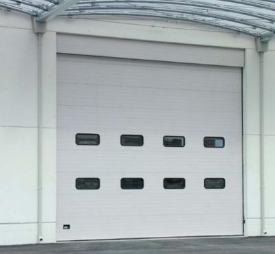 China Fire Garage Panel Insulated Sectional Doors 40mm 50mm Perspective Industrial Lifting for sale