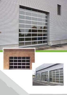 China Full View Sectional Exterior Door Aluminium Glass Garage High Noise Reduction Waterproof for sale