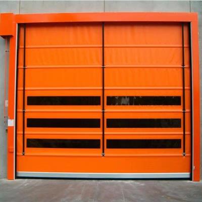 China PVC Roll Up Rapid Shutter Door 304 Stainless Fast Rise Stacking Folding With Radar for sale