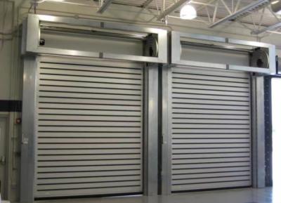 China Motor Power 0.75KW High Speed Spiral Door Air Permeability≤2.0m3/ m2.s Opening Speed 0.8m/s Hard Fast Rolling up Door for sale