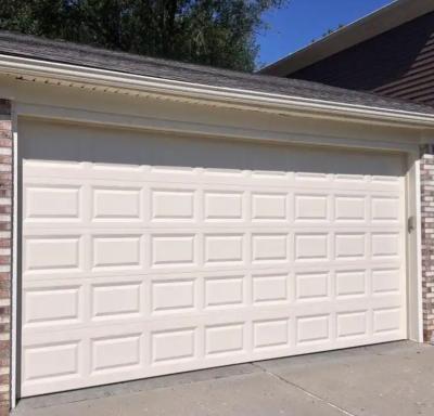 China Auto Insulated Sectional Doors with Powder Coated Finish / Vinyl Weatherstripping Modern Steel Sectional Garage Doors for sale