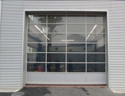 China Water Proof  Industrial Glass Garage Doors Aluminum Sectional Door Overhead Door for sale