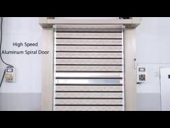 Metal High Speed Spiral Door Aluminium Insulated Automotive Shutter