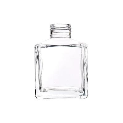 China Square Luxury Clear 100ml 81mm Diffuser Glass Bottle for sale