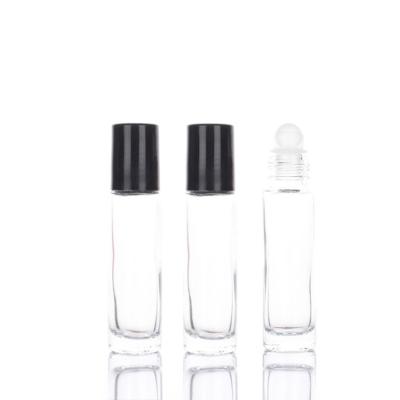 China Botellas de cristal plásticas negras transparentes de la bola de rodillo del casquillo 10ml en venta