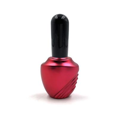 China Flame Plating Frosted Red 13ml Nail Polish Glass Bottle for sale