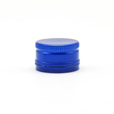 China Blue Color Non Spill 24mm Aluminium Bottle Cap For Diffuser Bottle for sale