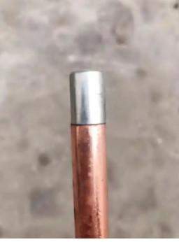 China 3mm Copper Earth Rod Clad Steel Non Magnetic With Clamps for sale