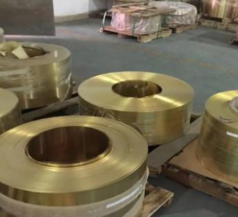 China Hot Sale Copper Brass Foil Tape C26800 Brass Coil Strip 0.2mm 0.3mm 0.5mm Thickness Factory Direct en venta