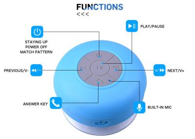 China Custom Waterproof Wireless Bluetooth Speakers / Sucker Wireless Speaker For Sports for sale