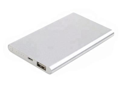 China Lightweight Aluminum Alloy Power Bank Mobile Charger 5000mah 110*68*10mm Dimension for sale