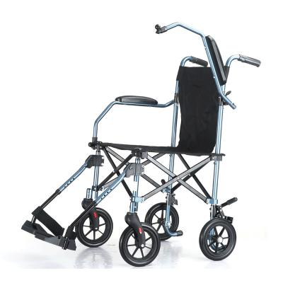China Cadeira de rodas de dobramento de pouco peso idosa/deficiente 8.8kg com coxim respirável à venda