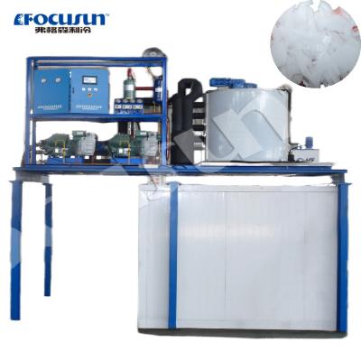 China Focusun 10 000kg Flake Ice Making Machine 5tons Storage Room Ice Size 1.5mm-2.2mm for sale
