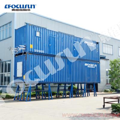 China 218KW Compressor Gas-Powered Containerized Flake Ice Plant for 30T/day Snow Making System for sale