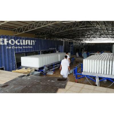 Chine Système de refroidissement direct par refroidissement à l'eau Machine de fabrication de blocs de glace en conteneurs 10 tonnes/jour à vendre