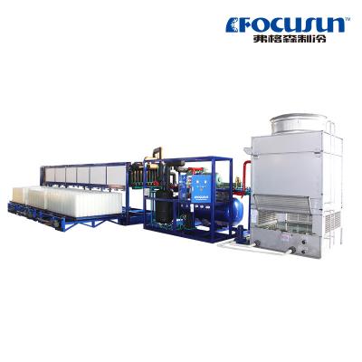 China Máquina de fabricação de gelo de blocos de 30 toneladas com controlo remoto e componentes do núcleo do motor à venda