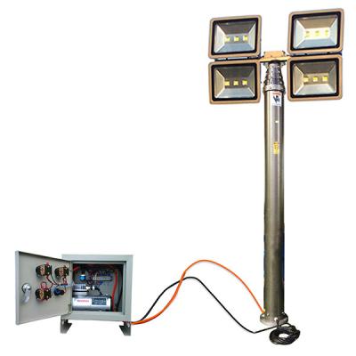 China 9m Mast Lighting Tower System with 600W LED Lamps for sale