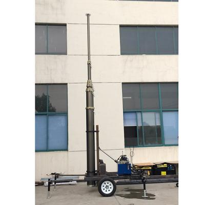 China 21m mobile telecommunicaiton tower mast hydraulic trailer system for sale