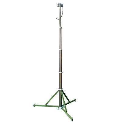 China 6.5m CCTV pneumatic telescopic mast with tripod ground mounting for sale