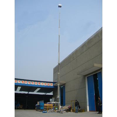China 18m lockable pneumatic telescopic mast/ aluminum telescopic mast/ telecom tower mast/ telescopic mast/ pneumatic mast for sale