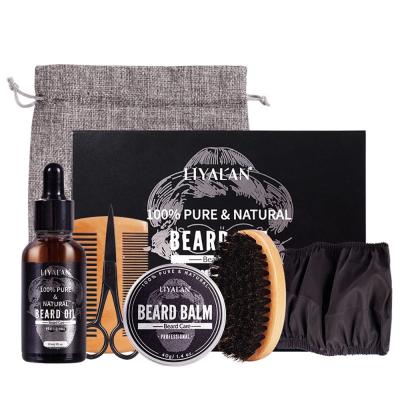 China Newly Arrival Best Selling Beard Cleaning Kit For Men Grooming Care Beard Care Balm Growth Oil Regeneration for sale