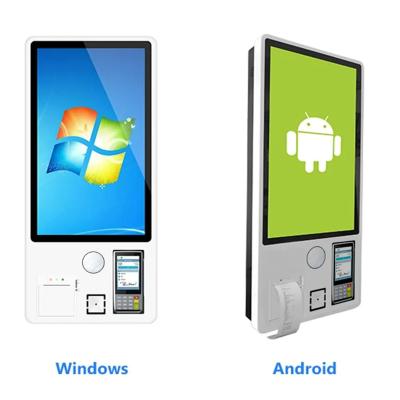 Cina Terminale di posizione del touch screen di Windows Android, terminale a 27 pollici a 24 pollici di pagamento di self service in vendita