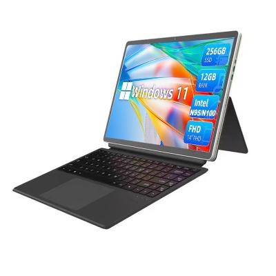 China 14 Inch 2 In1 Laptop Tablet Windows N100 CPU FHD 10000mAh 5G WiFi Windows 11 Tablet Te koop