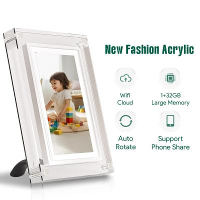 China 10 inch Acrylic Digital Photo Frame LCD IPS Screen desktop Video Display for sale