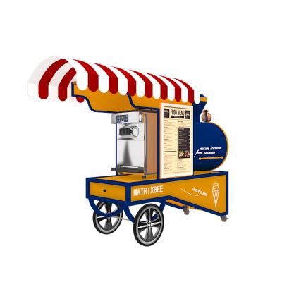 China Hot sale mobile phone business area coffee bike tricycle fast food cart commercial food supply bike for sale