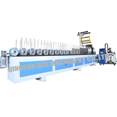 China Automatic Adhesive Machine Woodworking Machine Precise PUR Profile Wrapping Machine High PUR Profile Wrapping Machine Woodworking Machine for sale