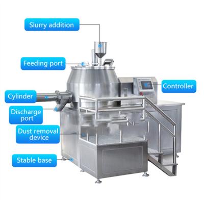 China High Shear Wet Mixing Rapid Mix Granulator Machine For Fertilizer Copper Feed Powder for sale