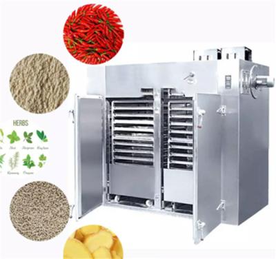 China 400kg/lote Secador de bandeja industrial de ar quente Forno de secagem automática Máquina de secagem de temperos à venda