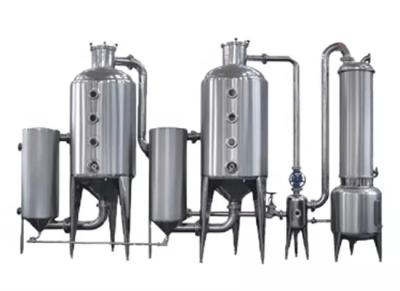 China Herbal Liquid Industrial Extraction Equipment Single Double Effect Evaporator for sale