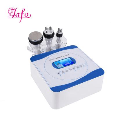 China LF-123 Portable Home Use 3 in 1 Fat Reduce 5 MHz RF Cavitation Machine Cheapest for sale