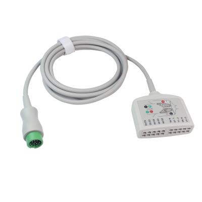 China Mindray Beneview N17 12Pin ECG 10 Lead Multi-link EKG Trunk Cable for Beneview T5 T8 for sale
