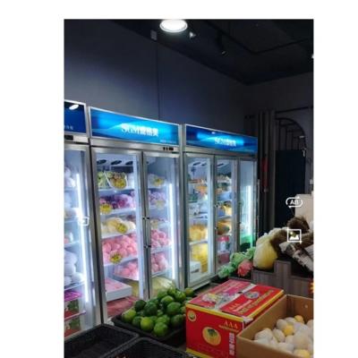 China 220V Display de frutas e vegetais Frigorífico Refrigerador Serviço personalizado à venda