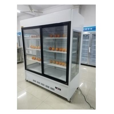 China Glass Door Fruit Display Cooler Referigerator Large Capacity 3C for sale