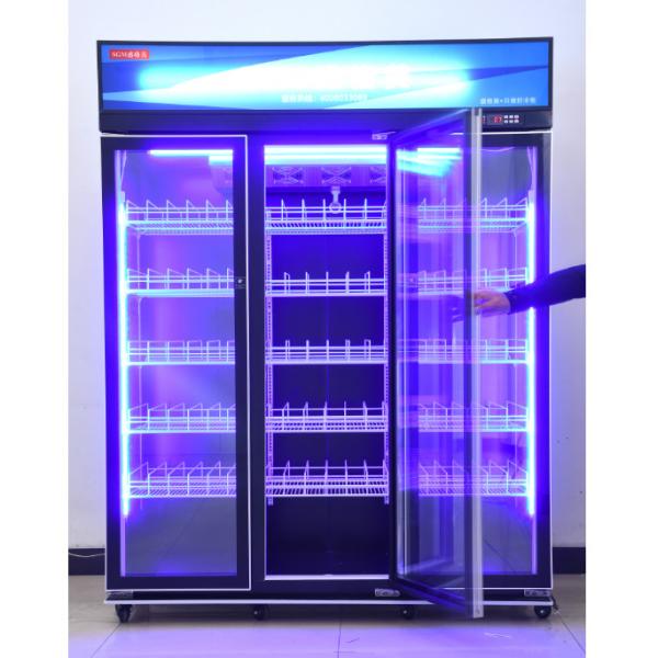 Quality Commercial Beverage Display Cooler Refrigerator Swing Door 1333L Capacity for sale