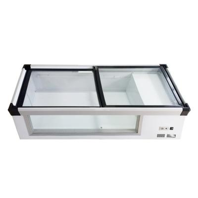 China Versatile Commercial Table Top Fridge Refrigerator Glass door Showcase for sale