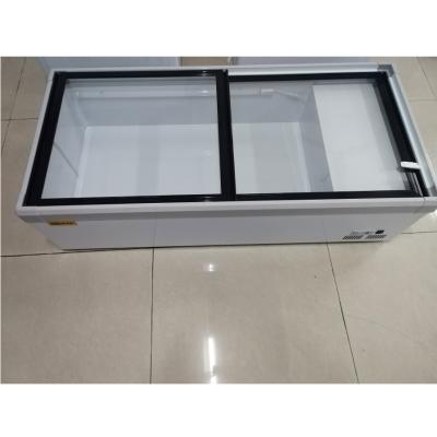 China Store Food Table Top Fridge Glass Door Refrigerator 220V For Direct Cooling for sale