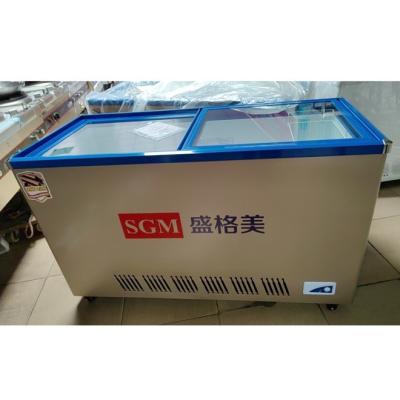 China Painted Island Ice Cream Showcase Display Freezer Commercial for sale