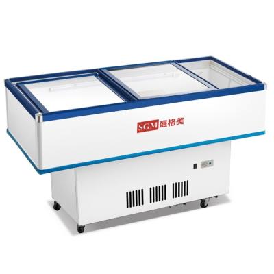 中国 ガラスドアアイランドディスプレイ 冷蔵庫 冷蔵庫 商業用 単体温度 販売のため