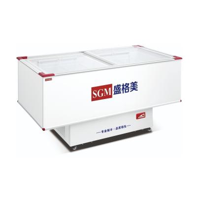 China Painted Island Display Freezer Supermarket Seafood Refrigeration Equipment for sale