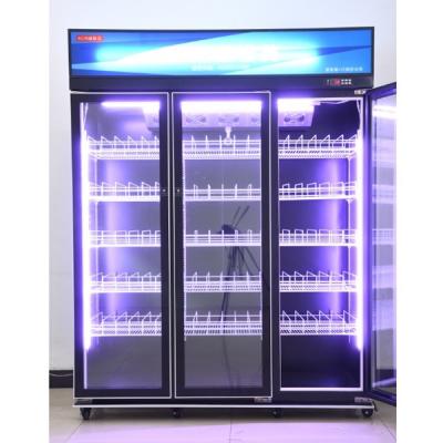 China 1840L Supermarket Beverage Display Cooler showcase automatic defrost for sale