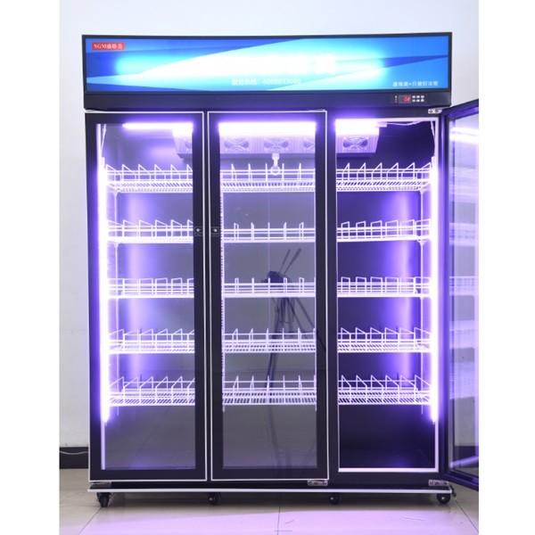 Quality 1840L Supermarket Beverage Display Cooler showcase automatic defrost for sale