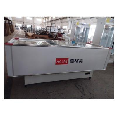 China Restaurants Seafood Display Cooler Galvanized Plate Frozen Fish Freezer Displaying for sale
