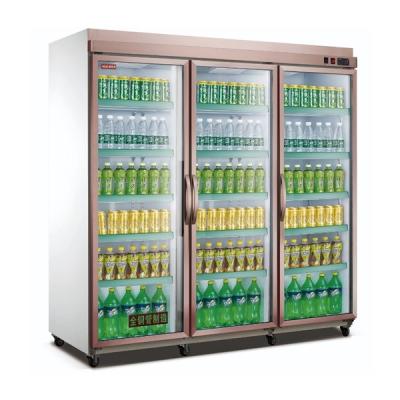China Refrigerador vertical con congelador de división Refrigerador comercial sin heladas 3C en venta